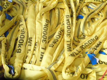 comprare Cinghie di sollevamento del poliestere 3T di sollevamento della gru gialla dell'imbracatura per carico/gru online manufacture