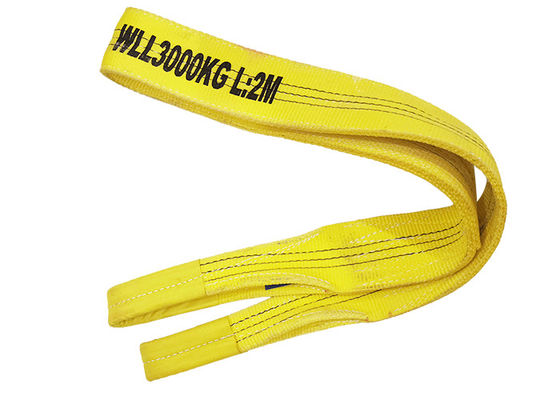 comprare Occhio e occhio 3 tonnellate di poliestere a tela piatta Sling Peso leggero Giallo online manufacture