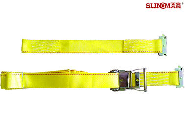 comprare 3335 libbre del poliestere di cinghie del cricco, CE giallo delle cinghie del rimorchio dell'automobile approvato online manufacture