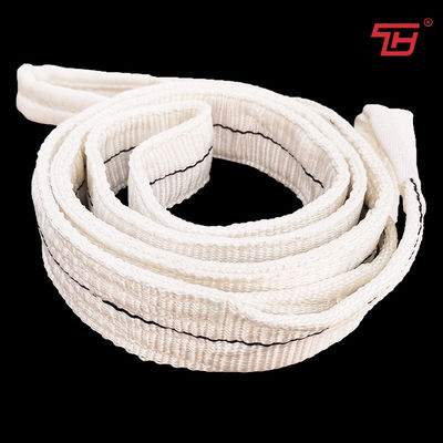 comprare Double Ply 1T White Color Polyester Flat Webbing Sling per fabbrica di acciaio inossidabile online manufacture
