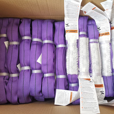comprare Twill Weave Polyester viola Sling di sollevamento resistente alle lacrime Verticale 3000 LBS online manufacture