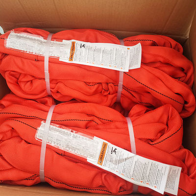 comprare OEM Heavy Duty Polyester Sling rotondo senza fine rosso Verticale 7 tonnellate online manufacture
