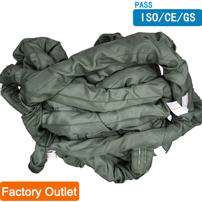 comprare Verticale resistente della costruzione del tessuto di saia di Olive Polyester Round Sling Jacket 68000 libbre online manufacture